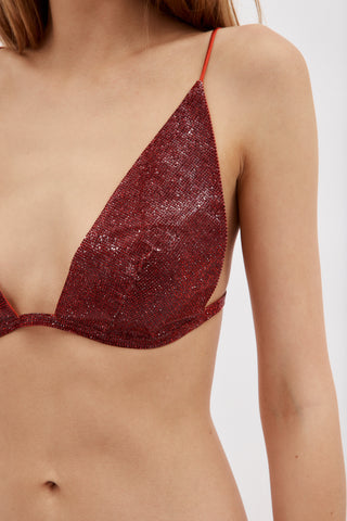 Triangle Ruby Red Bra - Désordre Boutique