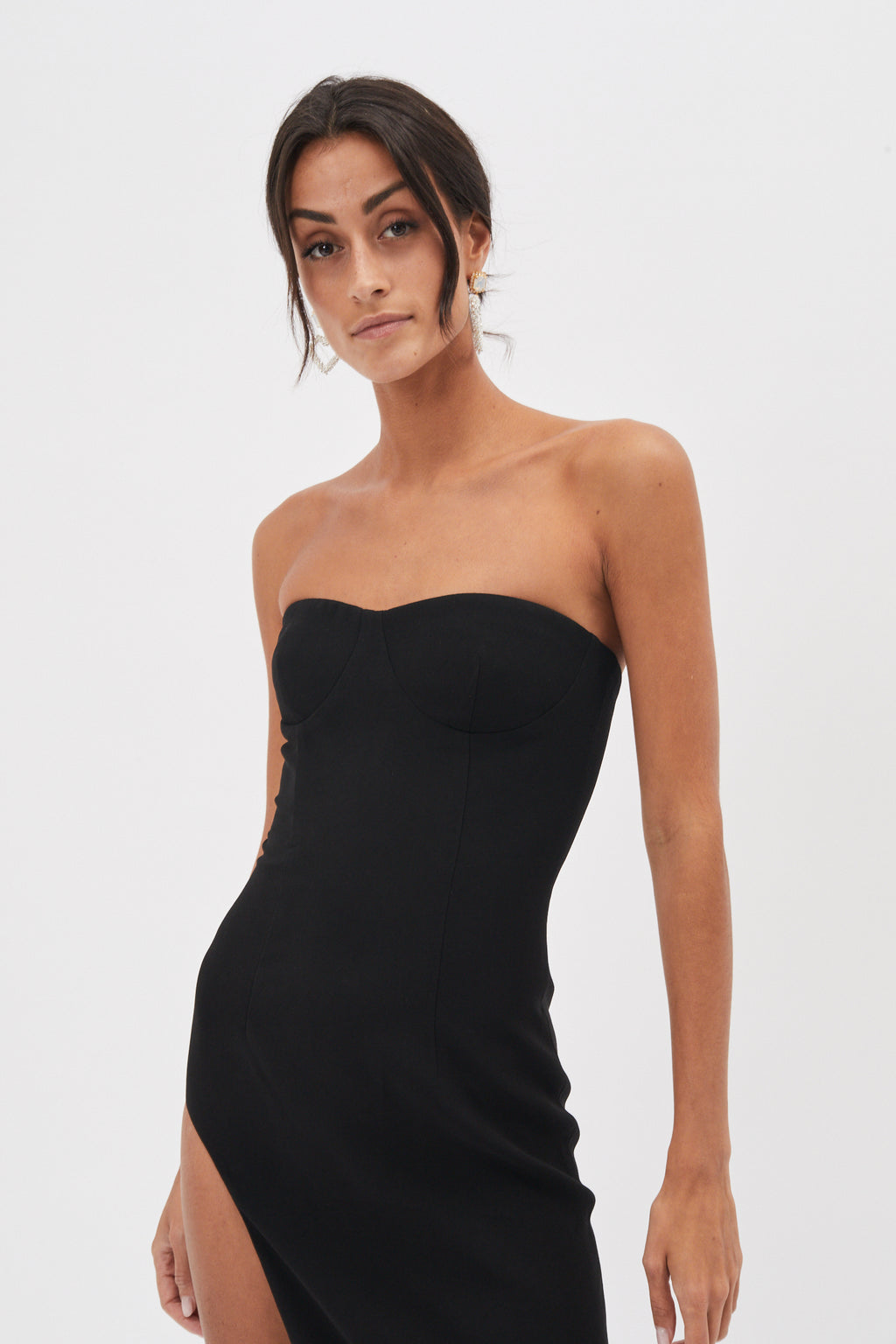 Tube Slit Black Dress - Désordre Boutique