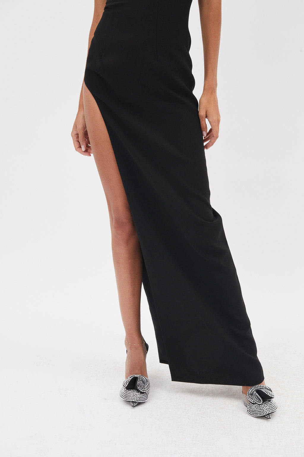 Tube Slit Black Dress - Désordre Boutique