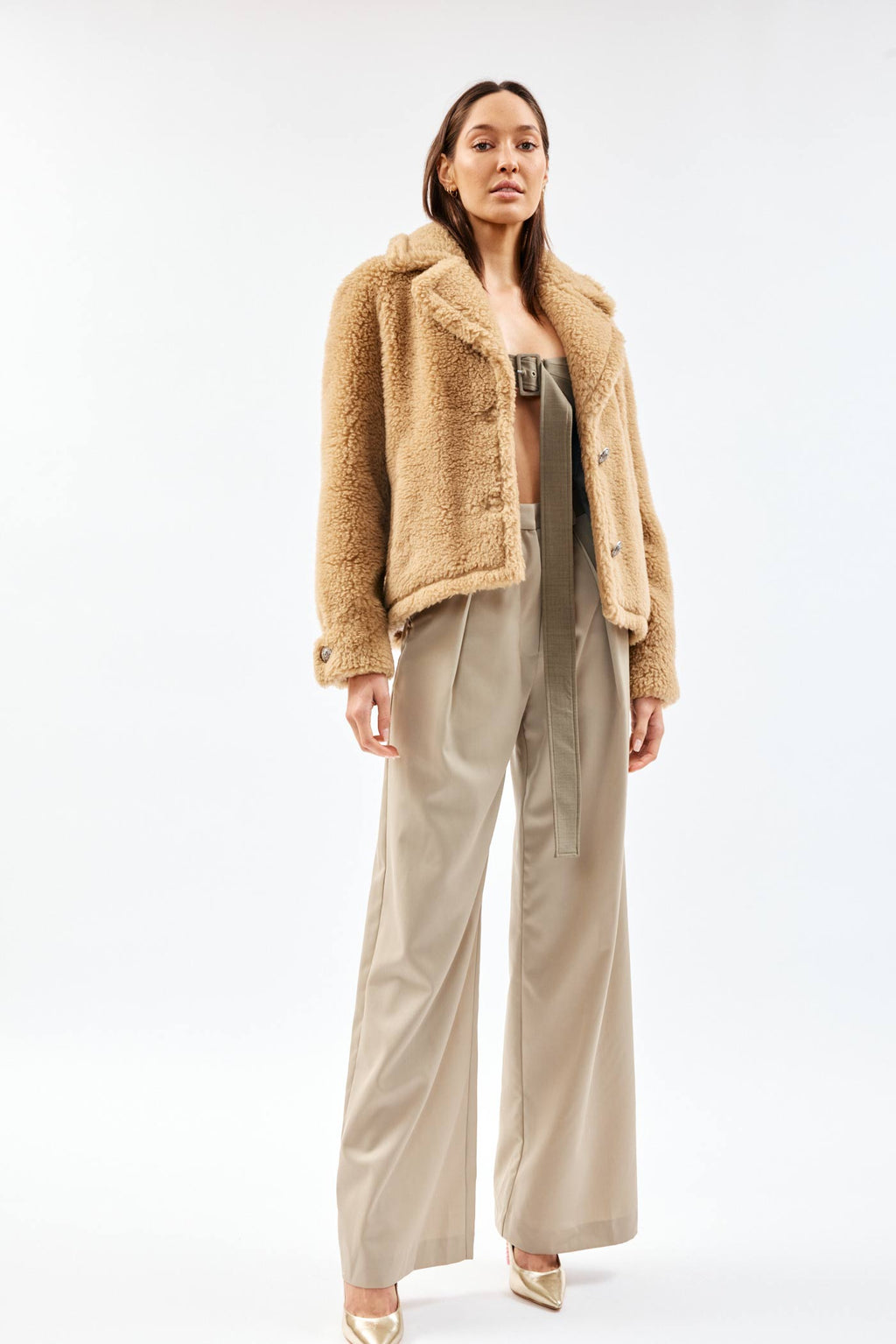 Two Button Cuddle Camel Jacket - Désordre Boutique