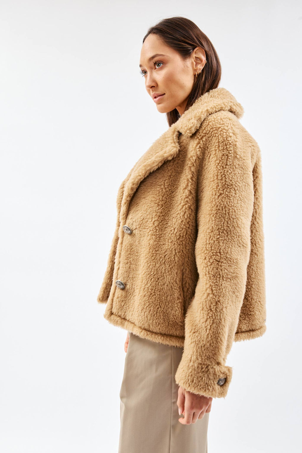 Two Button Cuddle Camel Jacket - Désordre Boutique