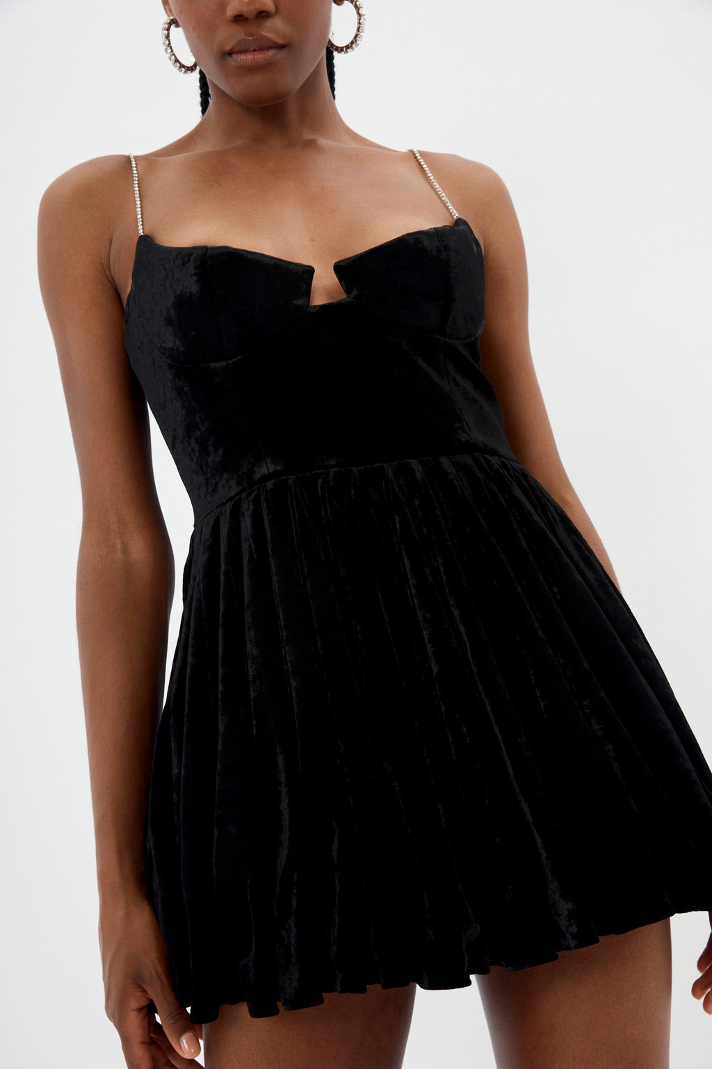 Velour Black Babydoll Dress - Désordre Boutique