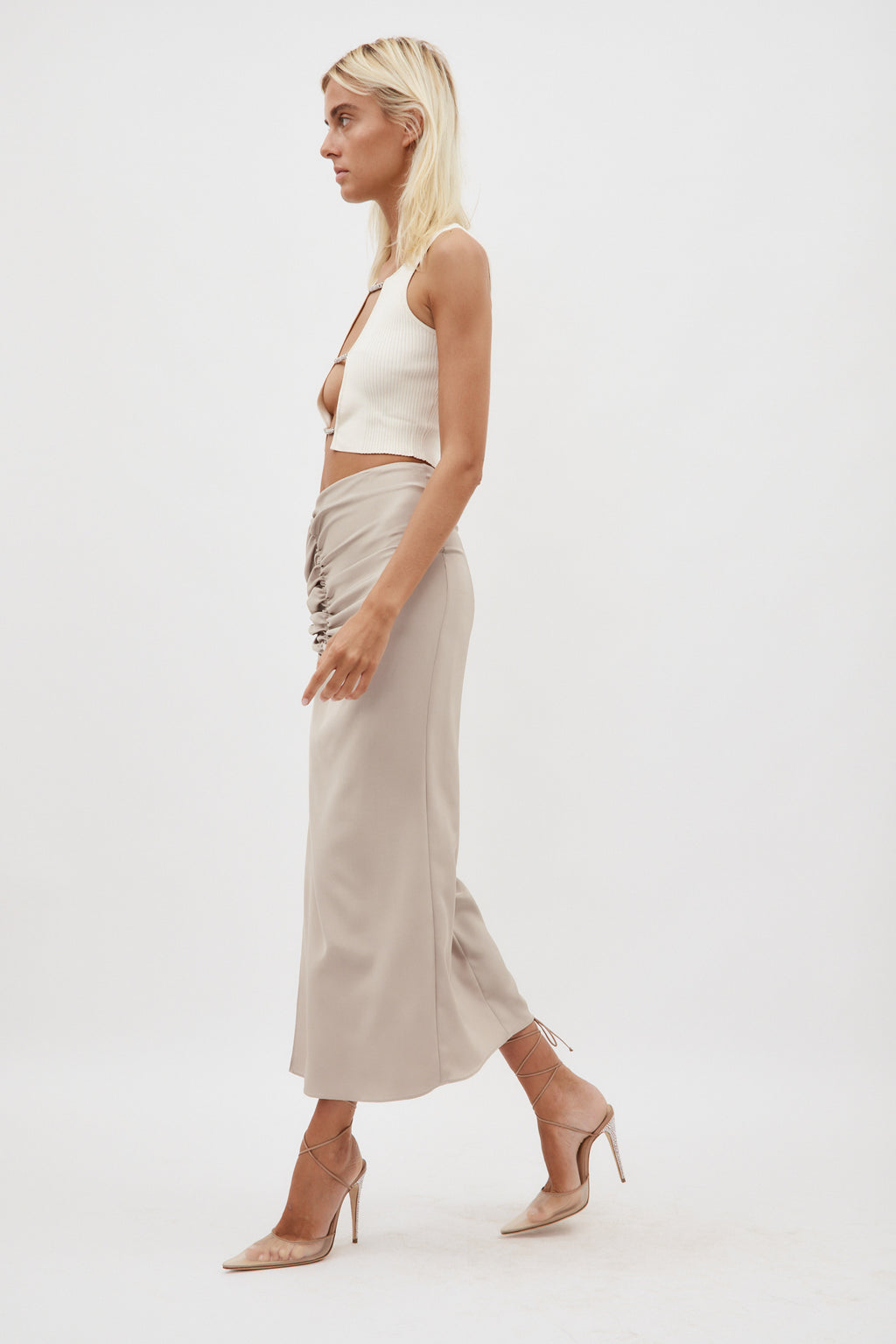 Wishaw Beige Long Skirt - Désordre Boutique