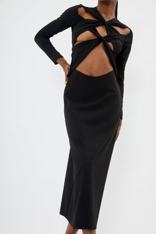 XX Knit Black Cut Out Dress - Désordre Boutique