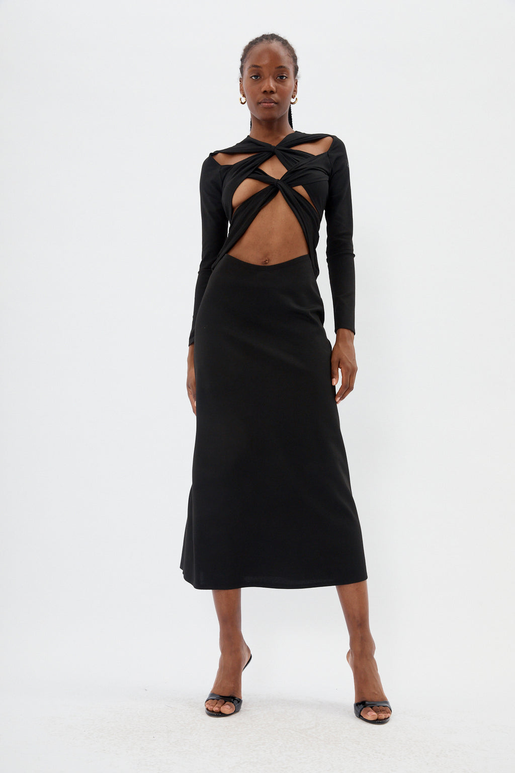 XX Knit Black Cut Out Dress - Désordre Boutique