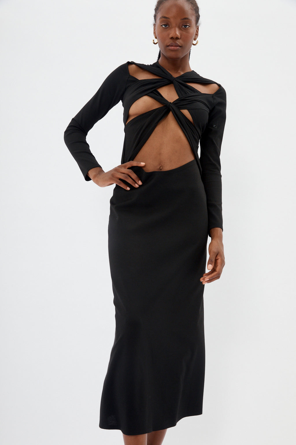 XX Knit Black Cut Out Dress - Désordre Boutique