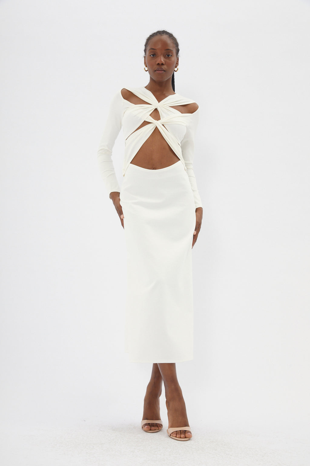 XX Knit Cream Cut Out Dress - Désordre Boutique